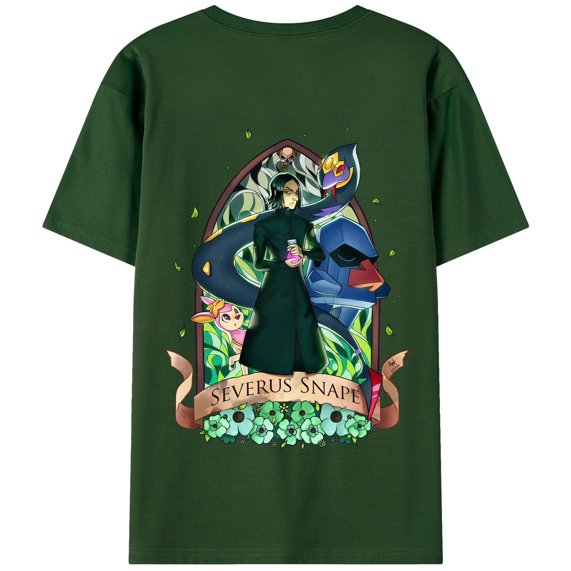 （画像用） Harry Potter ハリー・ポッターシリーズ 綿100％半袖Tシャツ（背面プリント）